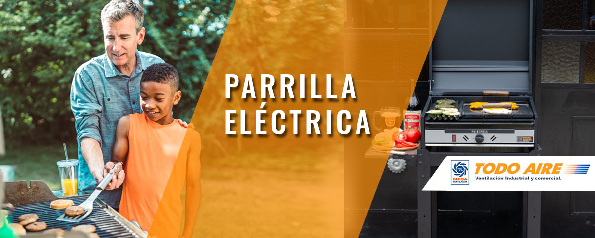 Parrilla eléctrica con tapa y carro